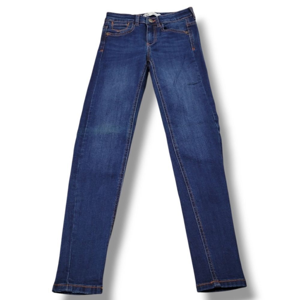 Zara Jeans Size 2 W24" x L27.5" Zara Skinny Jeans Stretch Ankle Jeans Blue Denim